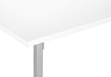 40" White And Silver Wood And Metal Coffee Table