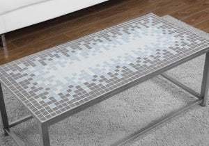 42" Gray Metal Coffee Table