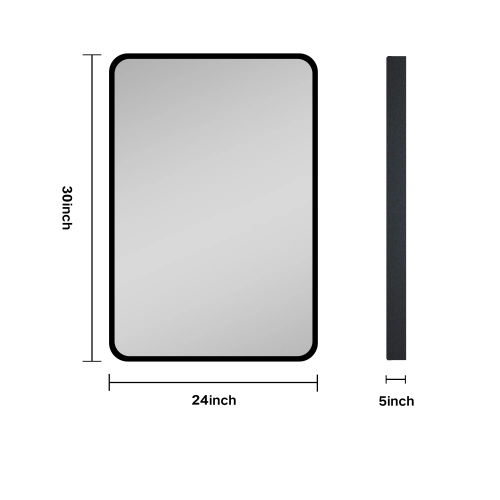 Metal Framed Wall Mount Or Recessed Bathroom Medicine Cabinet With Mirror by Couch.com