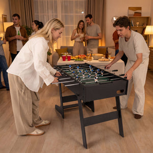 48 Inch Folding Full Competition Size Soccer Table-Black