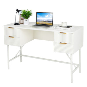 48 Inch Home Office Computer Desk with 4 Drawers-White