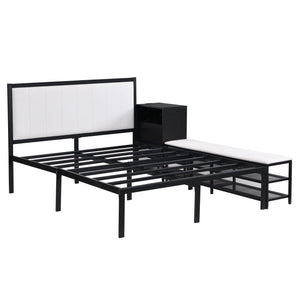Platform Bed With 2 Tier Storage Shelves, Storage Cabinet by Couch.com