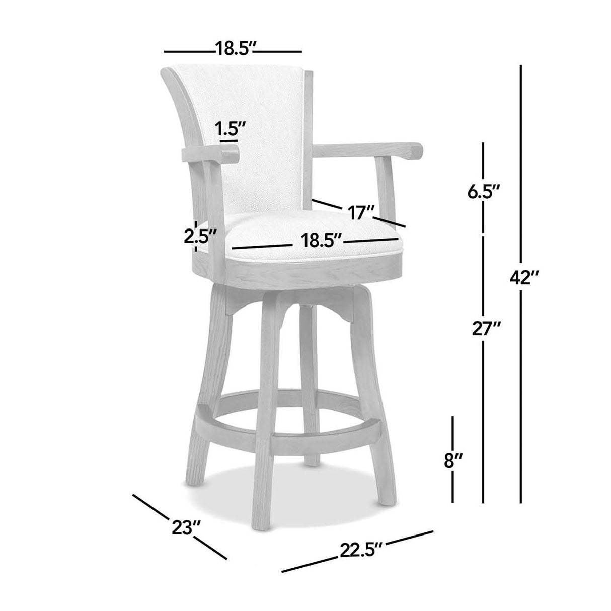 Williams - Swivel Counter Height Bar Stool by Couch.com