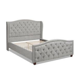 Fontana - Handcrafted Wingback Upholstered Platform Bed Frame by Couch.com
