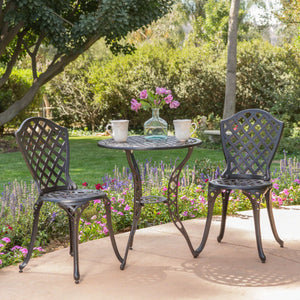Bono Metal Bistro Set - Black by Couch.com