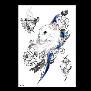 49 Sheets Waterproof Temporary Black Sketches Flowers Tattoo Stickers Flower Rose Tattoos For Women Adults