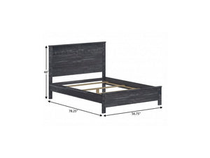 Grey Solid Wood Full Double Bed Frame