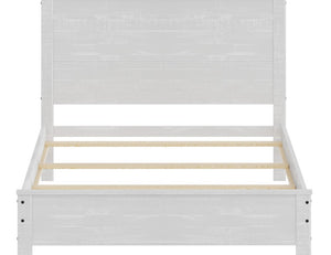 White Shiplap Texture Distressed Solid Wood Twin Bed Frame