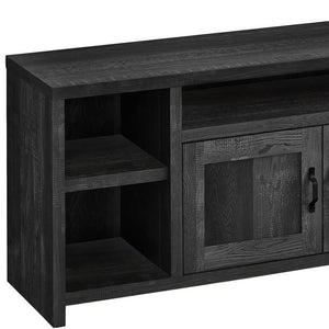 59" Black Cabinet Enclosed Storage TV Stand