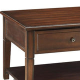 48" Brown Wood Lift Top Coffee Table With Shelf
