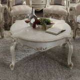 54" Pearl Wood And Polyresin Coffee Table