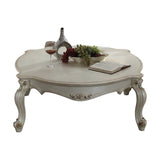 54" Pearl Wood And Polyresin Coffee Table