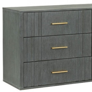 63" Gray Wood Six Drawer Double Dresser