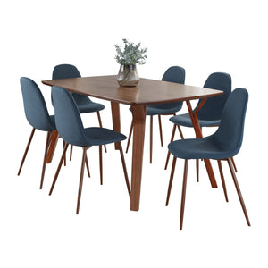 Folia Pebble - 7 Piece Mid Century Modern Dining Set by Couch.com