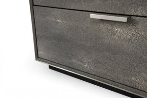 30" Gray Wood Five Drawer Dresser