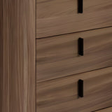28" Black and White Solid and Manufactured Wood Multi Drawer Standard Chest