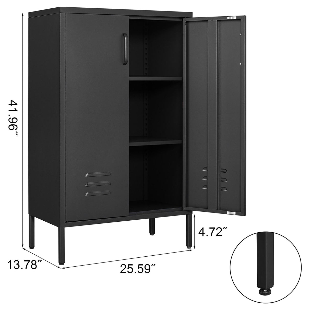 Suitable For Steel Storage Cabinets In Living Rooms, Kitchens, And Bedrooms, 2 Door Miscellaneous Storage Cabinet, Garage Tool Storage Cabinet, And Office File Cabinet 2 Movable Partitions by Couch.com