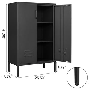 Suitable For Steel Storage Cabinets In Living Rooms, Kitchens, And Bedrooms, 2 Door Miscellaneous Storage Cabinet, Garage Tool Storage Cabinet, And Office File Cabinet 2 Movable Partitions by Couch.com