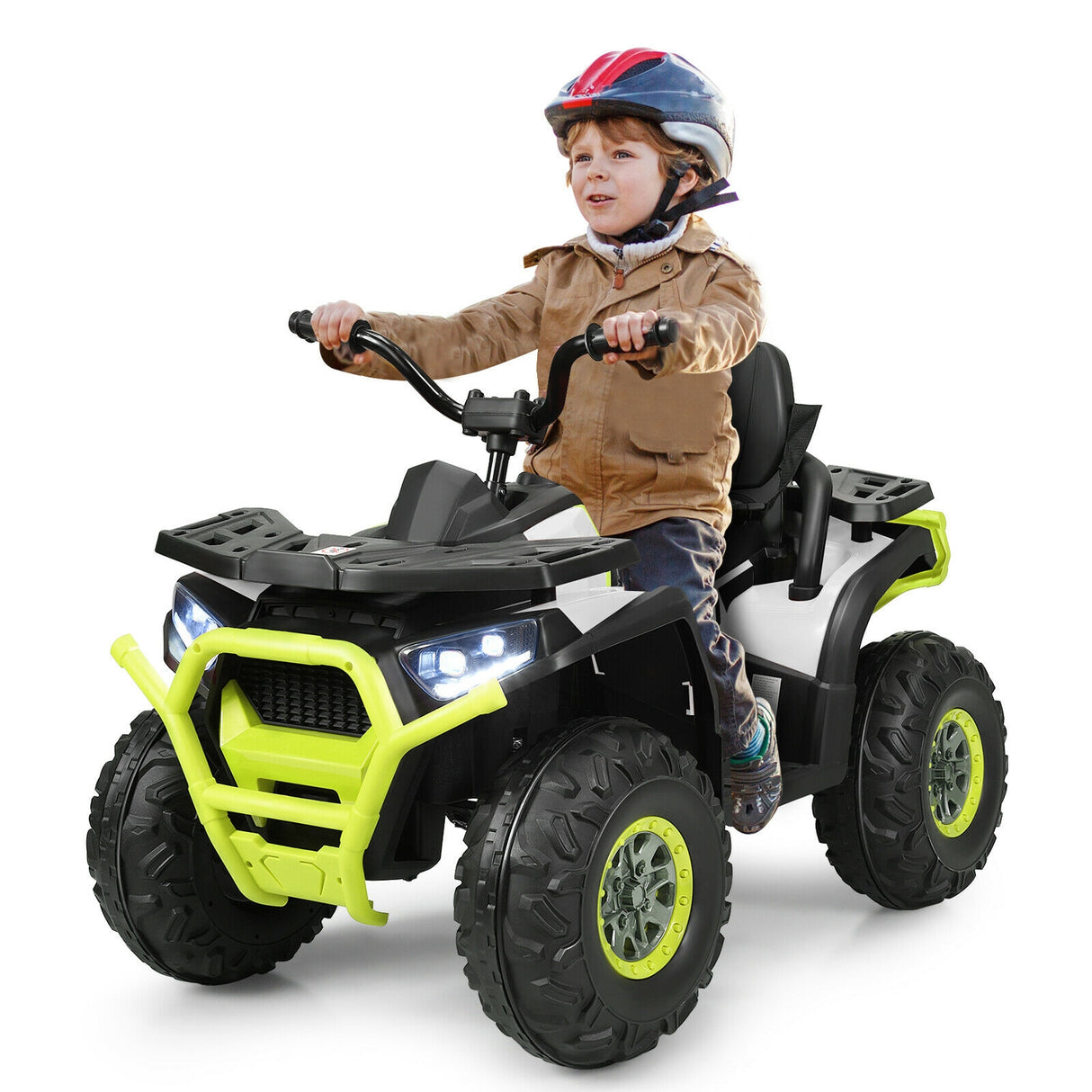 12 V Kids Electric 4-Wheeler ATV Quad with MP3 and LED Lights-Black