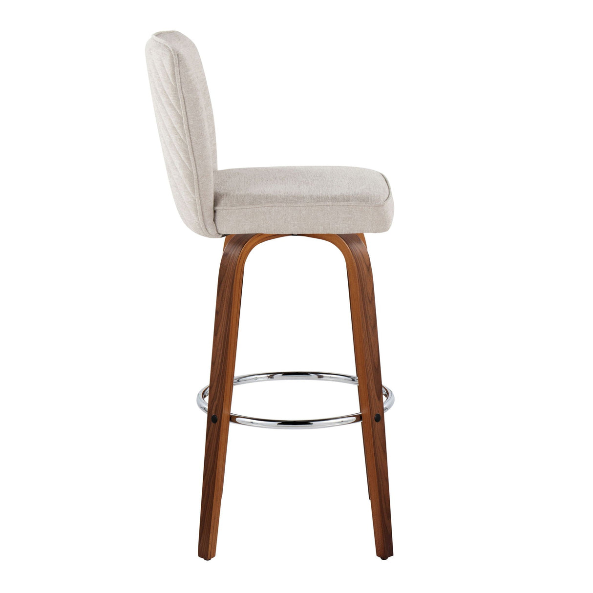 Henry - Contemporary Fixed Height Barstool With Swivel With Round Footrest (Set of 2) by Couch.com