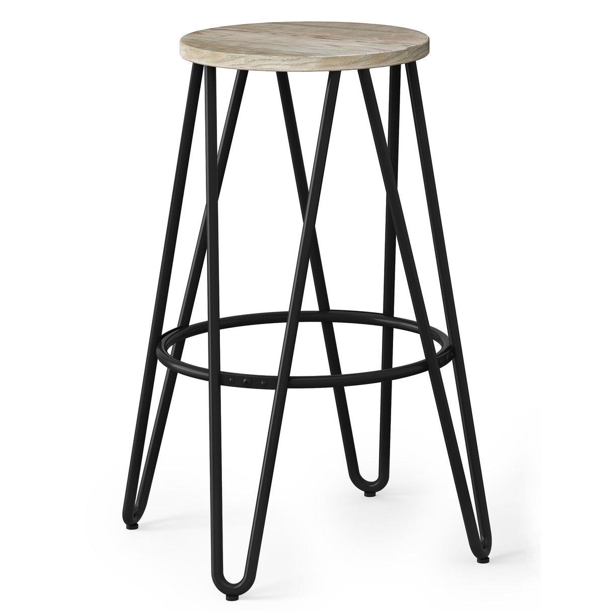Simeon - Multifunctional Metal Stool With Wood Seat by Couch.com