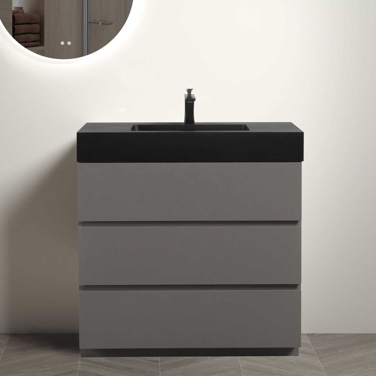 Alice - Bathroom Vanity With Sink, Large Storage Freestanding Bathroom Vanity For Modern Bathroom, One-Piece Sink Basin Without Drain And Faucet by Couch.com