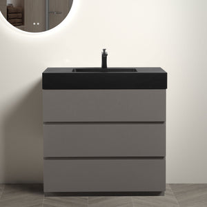 Alice - Bathroom Vanity With Sink, Large Storage Freestanding Bathroom Vanity For Modern Bathroom, One-Piece Sink Basin Without Drain And Faucet by Couch.com