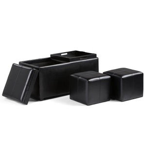 Avalon - 5 Piece Storage Ottoman, Contemporary by Couch.com