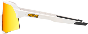 100% S3 Sunglasses - White - Red Mirror 60005-00009