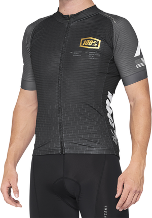 100% Exceeda Jersey - Short-Sleeve - Black/Charcoal - XL 40051-00003