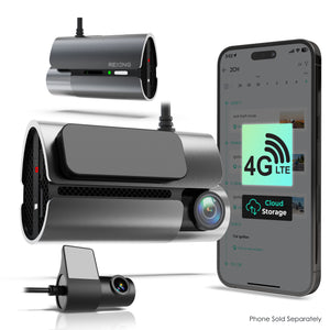 Rexing 4G LTE 2-Channel Dash Cam with GPS – 2.5K Front + 1080p Rear | Real-Time Remote Access & Alerts