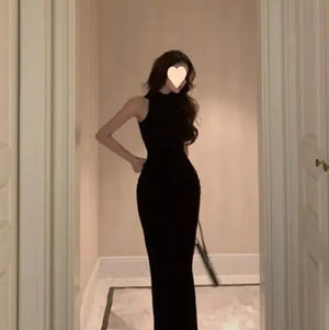 Sleeveless Slimming Fishtail Long Dress