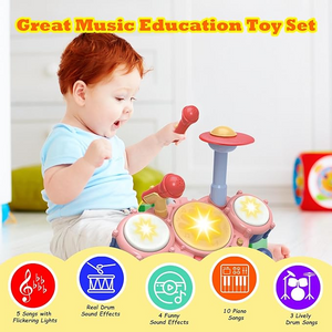 Contixo Musical Drum Toy Set for Babies, Learn Toy Age 2-8 Years by Contixo