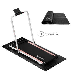 DeerRun A5 Pro Smart 2 in 1 Folding Treadmill Pink with Handrail, 300Lbs