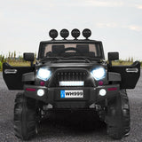 12V Kids Ride On Truck with Remote Control and Double Magnetic Door-Black