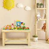 Solid Multifunctional Wood Kids Activity Play Table-Dark Brown