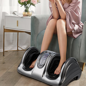 Therapeutic Shiatsu Foot Massager with High Intensity Rollers-Black