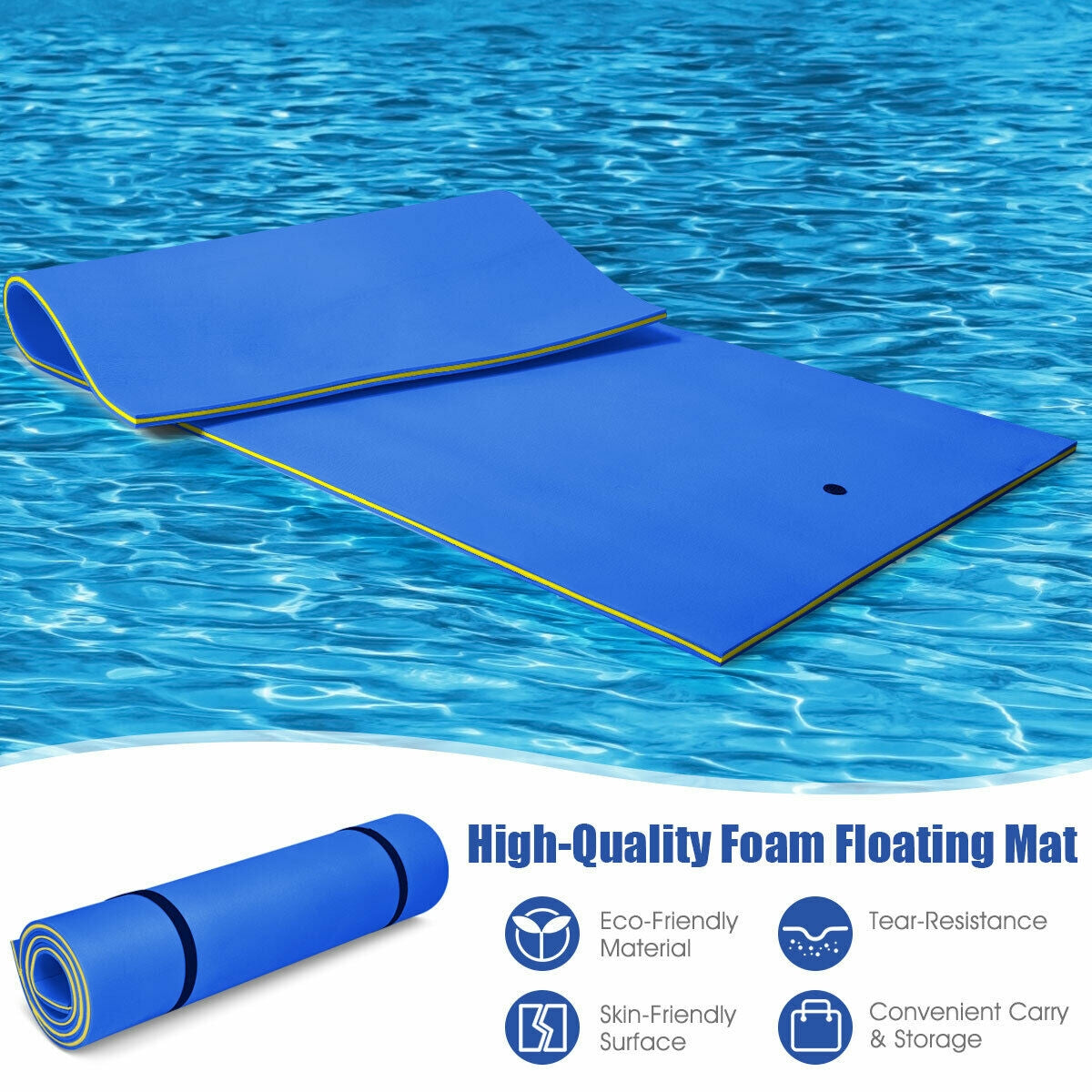 12 ™ x 6 ™ 3 Layer Floating Water Pad-Green