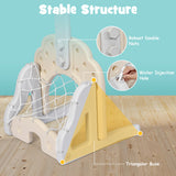 3-in-1 Adjustable Kids Basketball Hoop Sports Set-Yellow