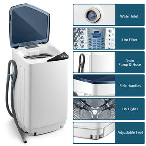 Full-Automatic Washing Machine with Built-in Barrel Light-Blue