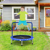 36 Inch Kids Trampoline Mini Rebounder with Full Covered Handrail-Pink