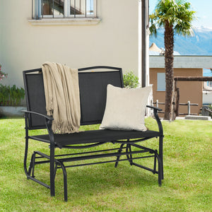 Iron Patio Rocking Chair for Outdoor Backyard and Lawn-Gray