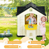 Kid ™s Playhouse Pretend Toy House For Boys and Girls 7 Pieces Toy Set-Yellow