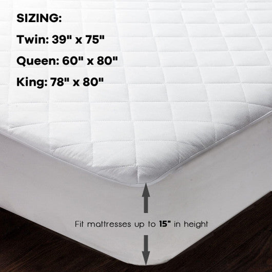 Auto Shut Off Heated Electric Mattress Pad with Dual Controller-Queen Size