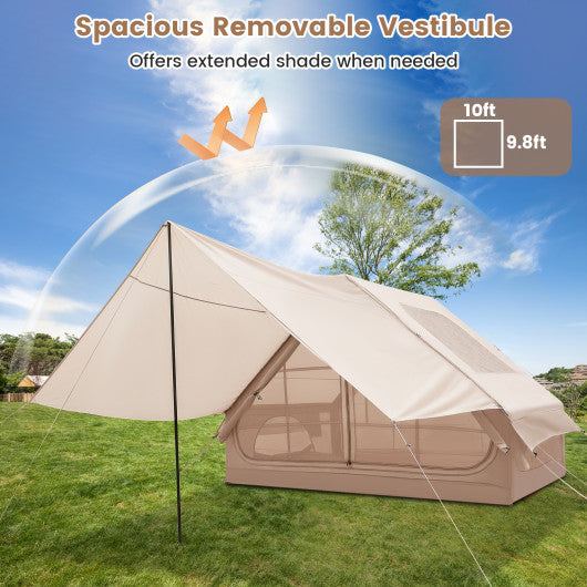 5 Piece Dining Table Set Industrial Style Kitchen Table and Chairs for 4-Walnut