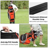 10.5 Inch Golf Stand Bag with 14 Way Dividers and 7 Zippered Pockets-Orange