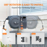 Retractable Garden Hose Reel-1/2in-78ft Metal Bracket