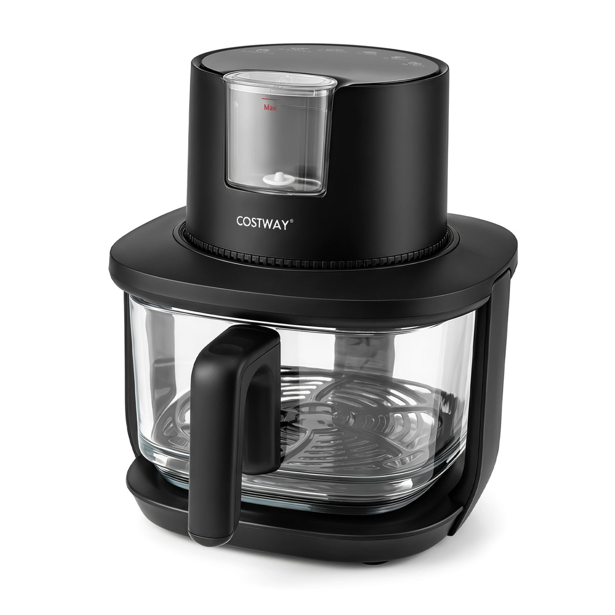 4.7 QT Glass Air Fryer with Steam Frying Mode-Black
