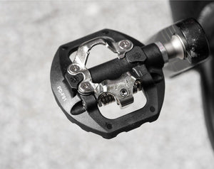 Black nylon DU + bearing Mountain Clipless Bike Bicycle Cycling Pedals Cleats Pedal Bicycle Bike Pedals Road Bicycle Pedals Cleats Set Clipless Pedals Compatible With Mountain BIkes