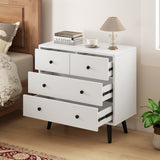 4 Drawers Dresser Chest of Drawers Free Standing Sideboard Cabinet-White